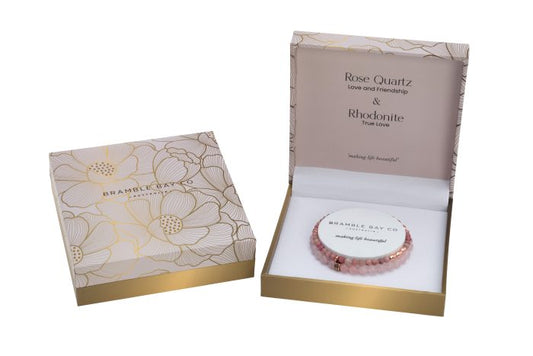 Elegance Rose Quartz & Rhodonite Bracelet