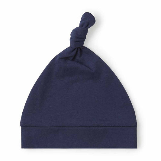 Snuggle Hunny Knotted Beanie Navy