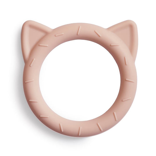 Mushie Teether Cat Blush