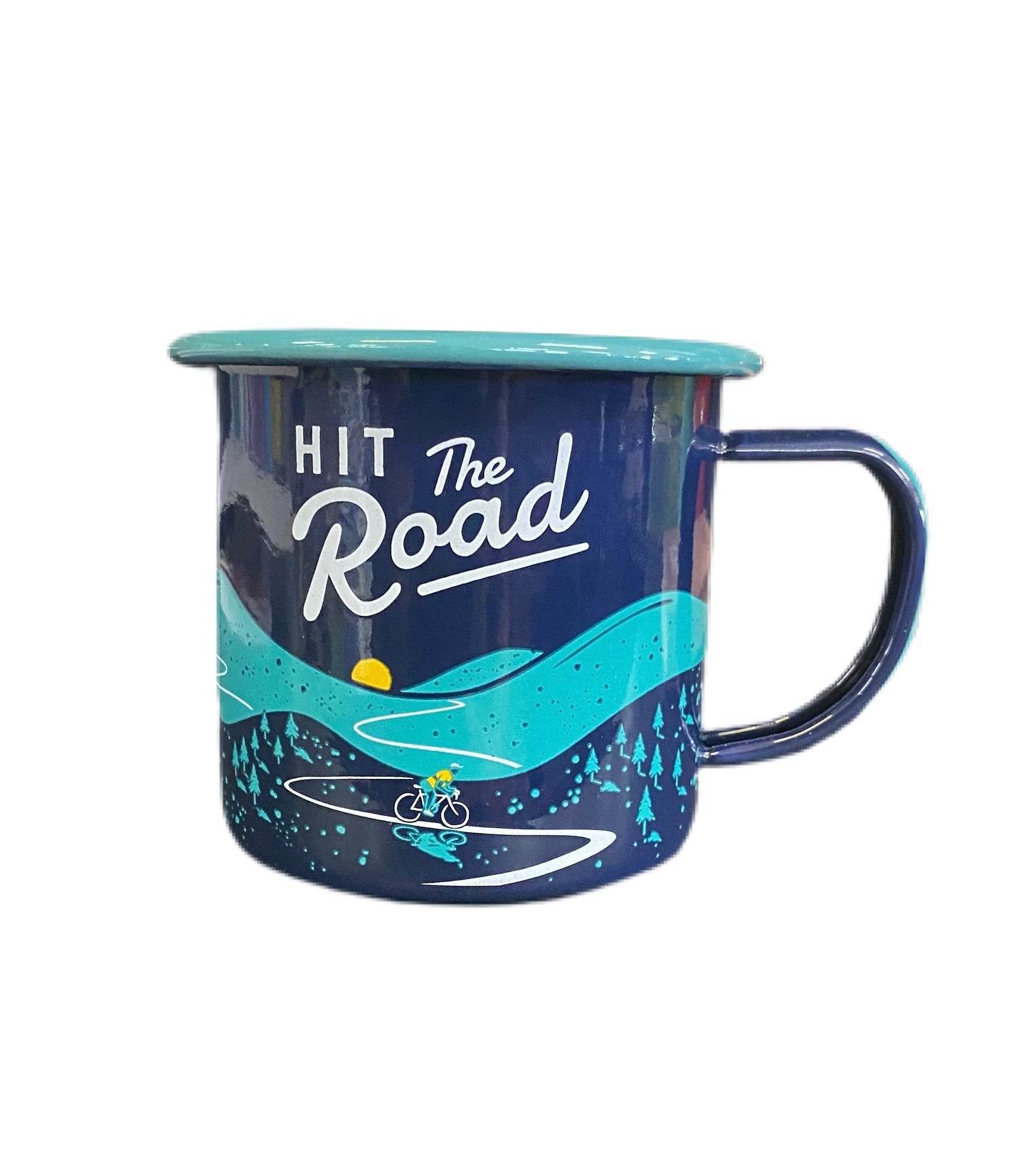 Gentlemans Hardware Enamel Mug Hit The Road 325ml