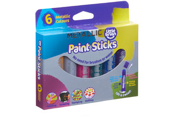 Little Brian Paint Sticks Metallic 6pk